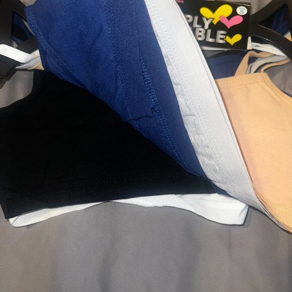 Simply Adorable Girls 5-Pack Bralettes Size Small – Neutral & Basic Colors - Picture 3 of 6